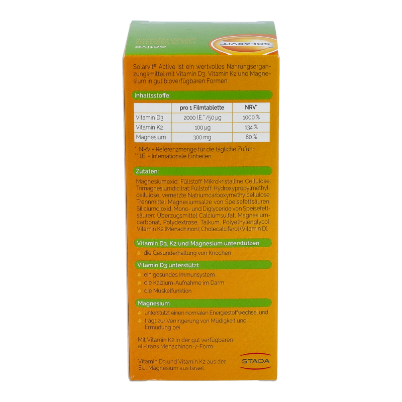 Solarvit Active D3 K2 Magnesium Filmtabletten 60 Stk.