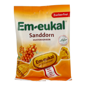 Em-eukal Sanddorn Hustenbonbon zuckerfrei 75 g