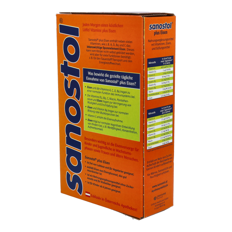 Sanostol Multi-Vitamine Saft plus Eisen