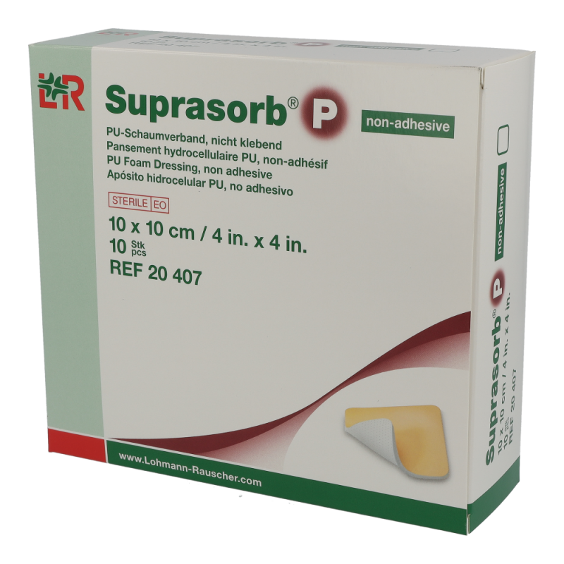 Suprasorb P PU-Schaumverband nicht klebend 10 Stk. 10 x 10 cm