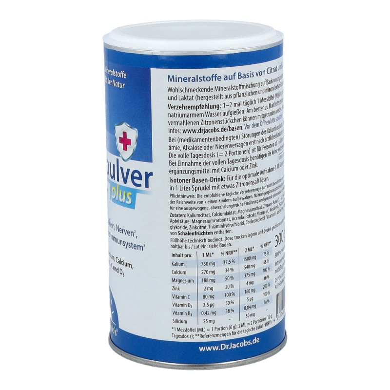 Dr. Jacob’s Basenpulver plus mit Zitrone, Citrate 300g