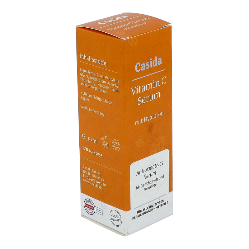 Casida VITAMIN C SERUM + Hyaluron straffende Anti – Age – Pflege – 30ml