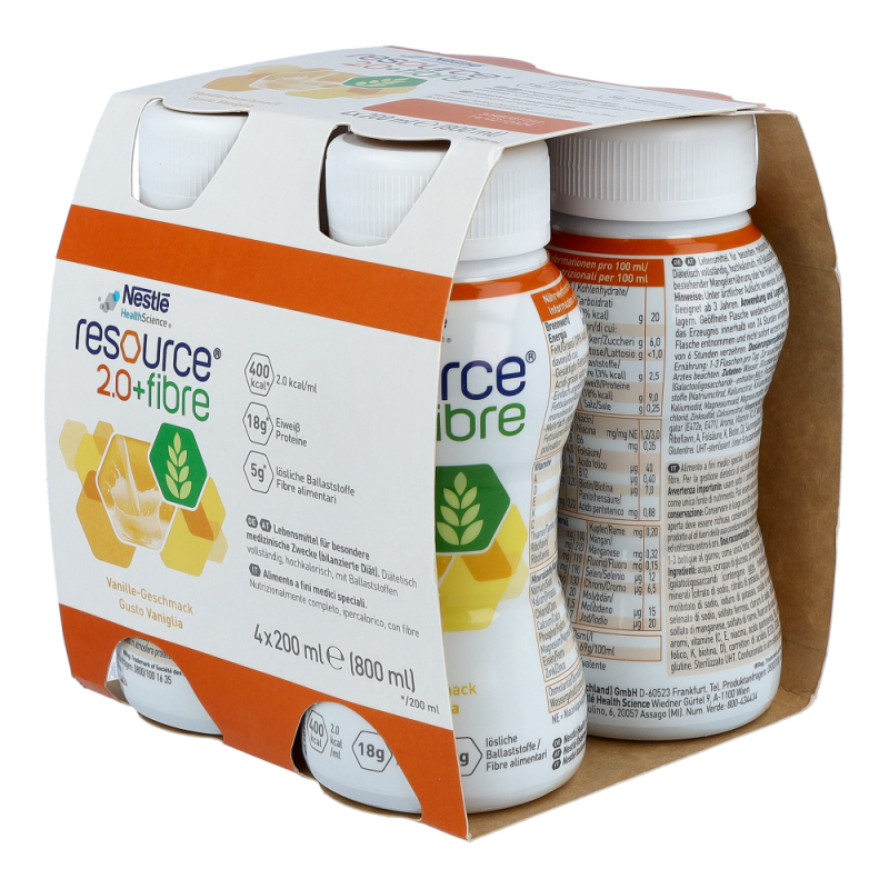 Nestlé Resource 2.0 Fibre 4 Stk. Vanille