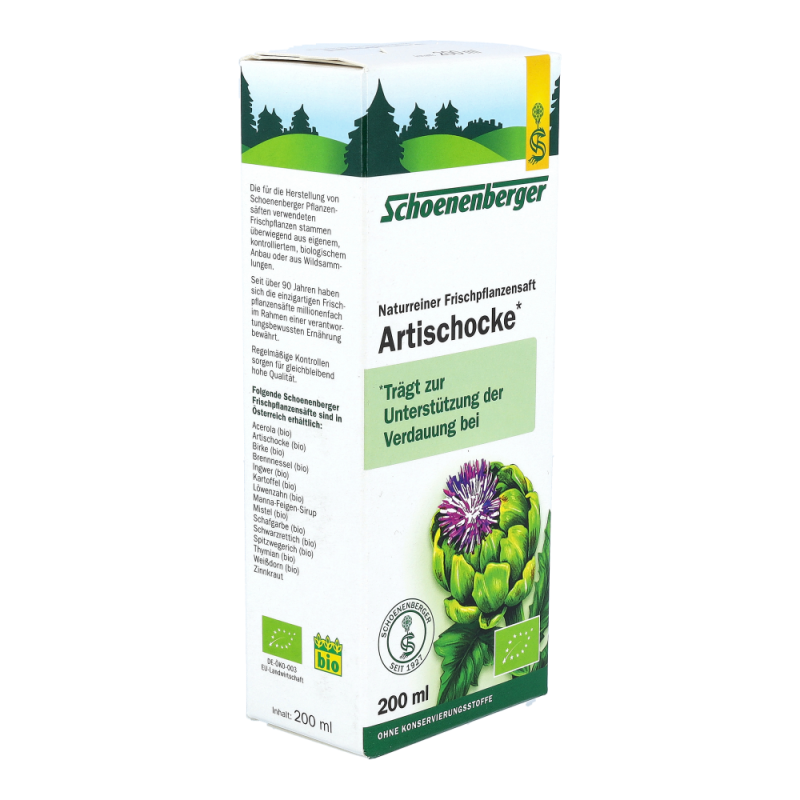 Schoenenberger Saft Artischocken 200 ml BIO