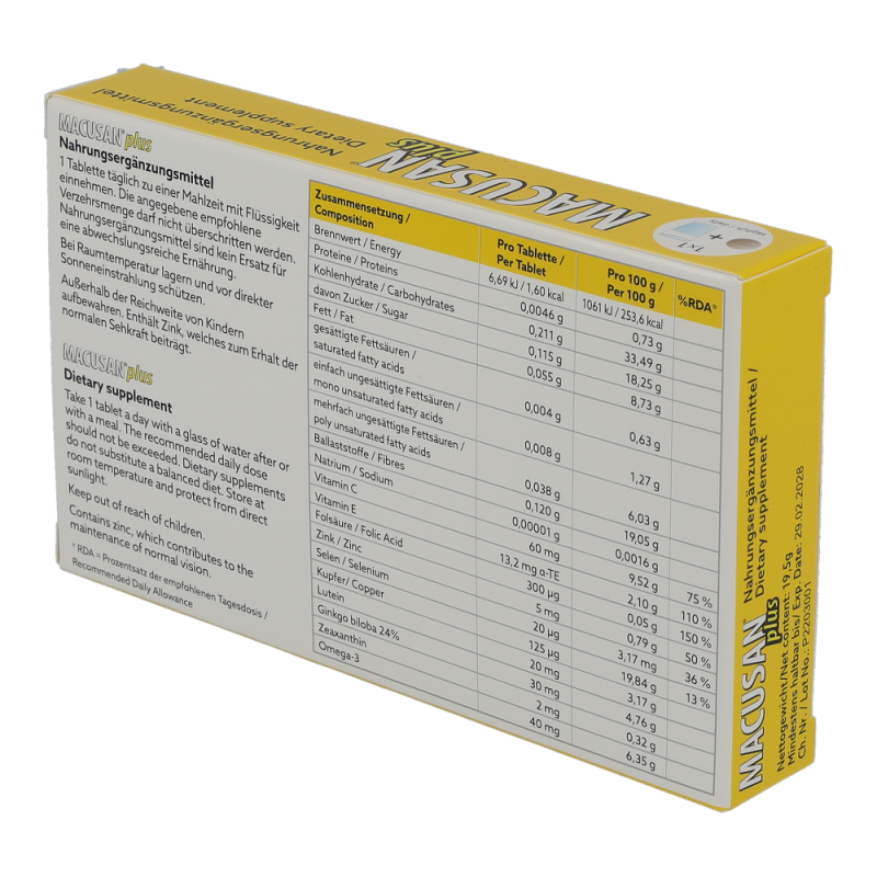 Macusan Tabletten Plus 30 Stk.