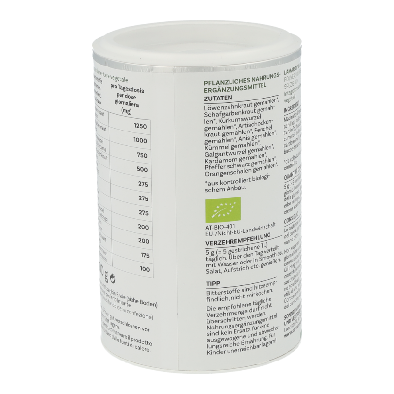 SonnenMoor Bio-Kräuter- und Gewürzpulver, BITTER IST DAS NEUE SÜSS