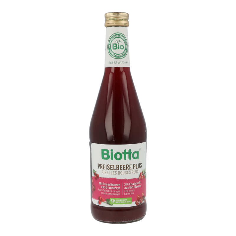 Biotta Bio Preiselbeer Plus Saft 500 ml