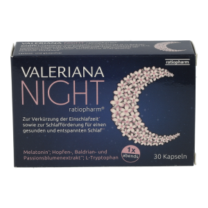 Ratiopharm VALERIANA NIGHT Kapseln mit Melatonin – 30 Stk