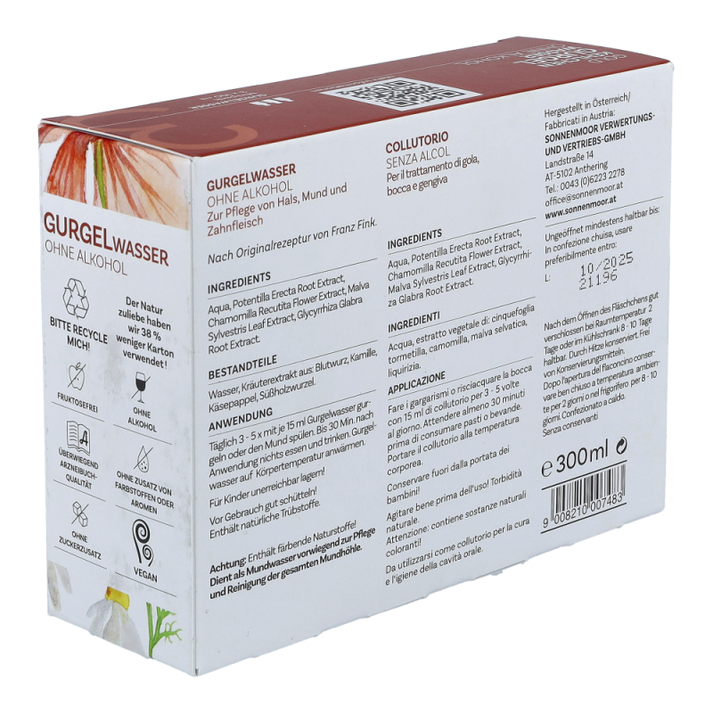 SonnenMoor Gurgelwasser ohne Alkohol – 100ml