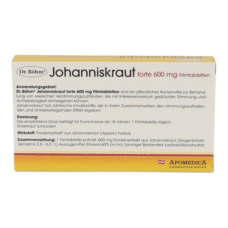 Dr. Böhm JOHANNISKRAUT FORTE 600mg Filmtabletten - 30 Stück
