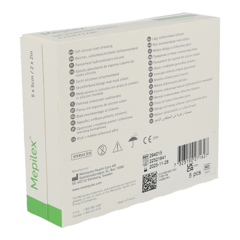 Mölnlycke Mepilex Wundverband 5 Stk. 5 x 5 cm