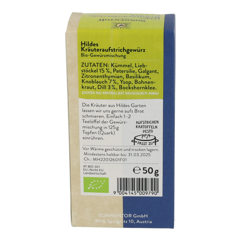 Sonnentor Hildes Kräuteraufstrich Gewürz