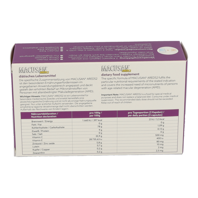 Macusan Tabletten Areds 2 60 Stk.