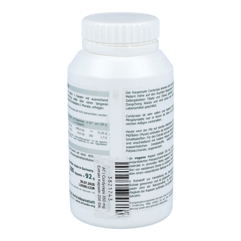 Raupenpilz Kapseln Extrakt Codyceps 200 Stk.