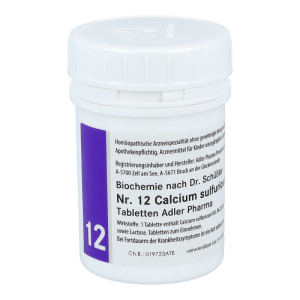 Adler Pharma Schüßler Tabletten Nr. 12 Calcium Sulfuricum D 6 100 g