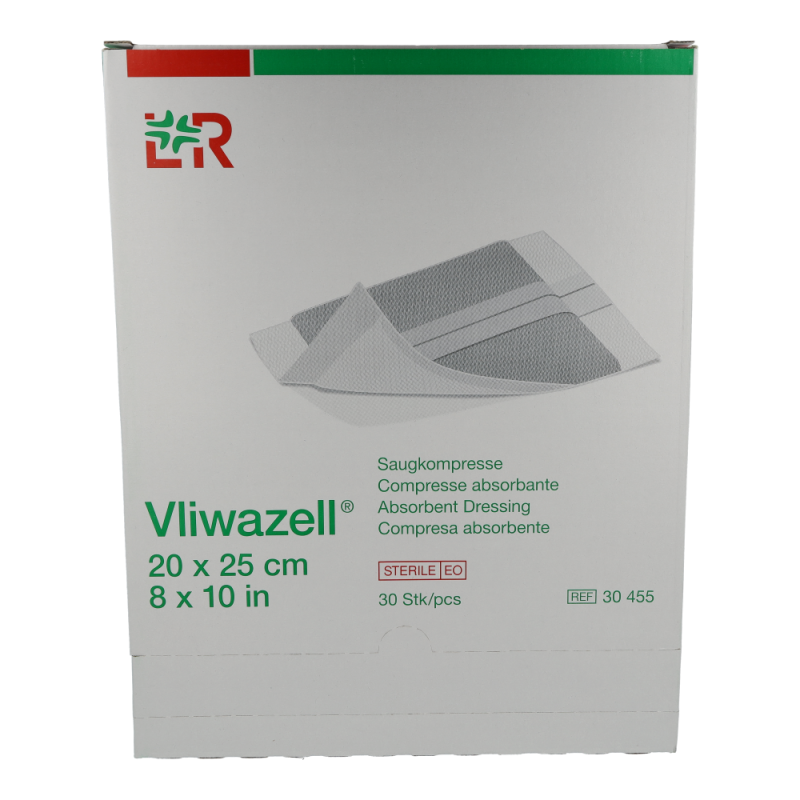 Vliwazell Saugkompresse steril 30 Stk. 20 x 25 cm