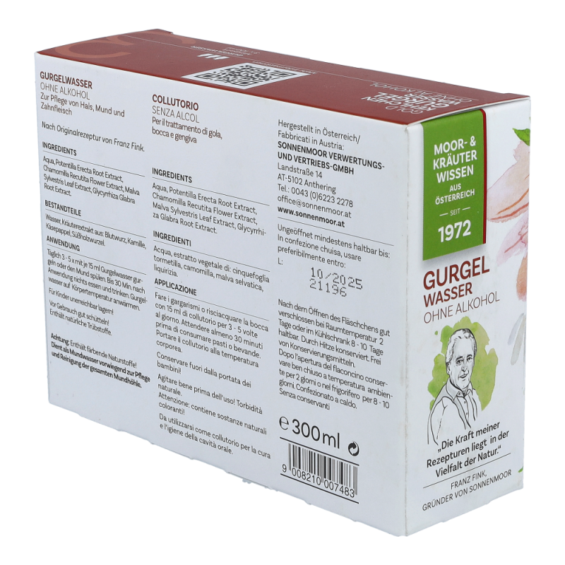 SonnenMoor Gurgelwasser ohne Alkohol – 100ml