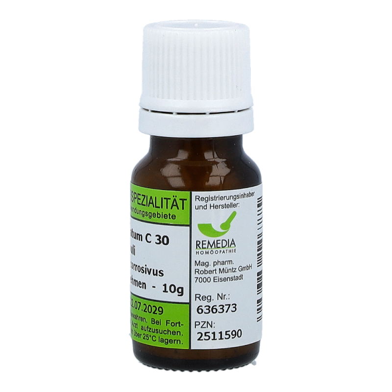 Hydrargyrum Bichloratum Remedia 10 g C 30 Globuli