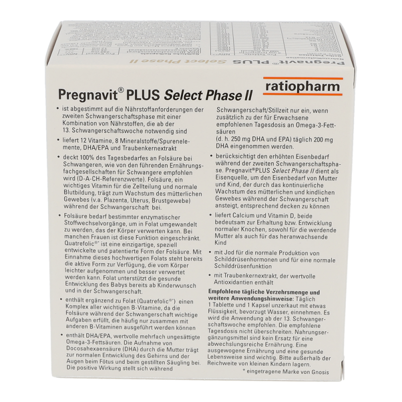 Pregnavit Plus Select Tabletten + Kapseln 120 Stk. Phase 2