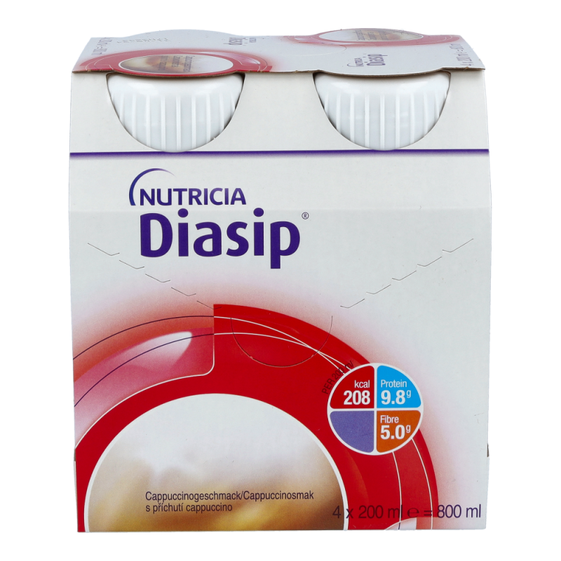 Nutricia Diasip 200 ml Vitalflasche 4 Stk. Cappucchino