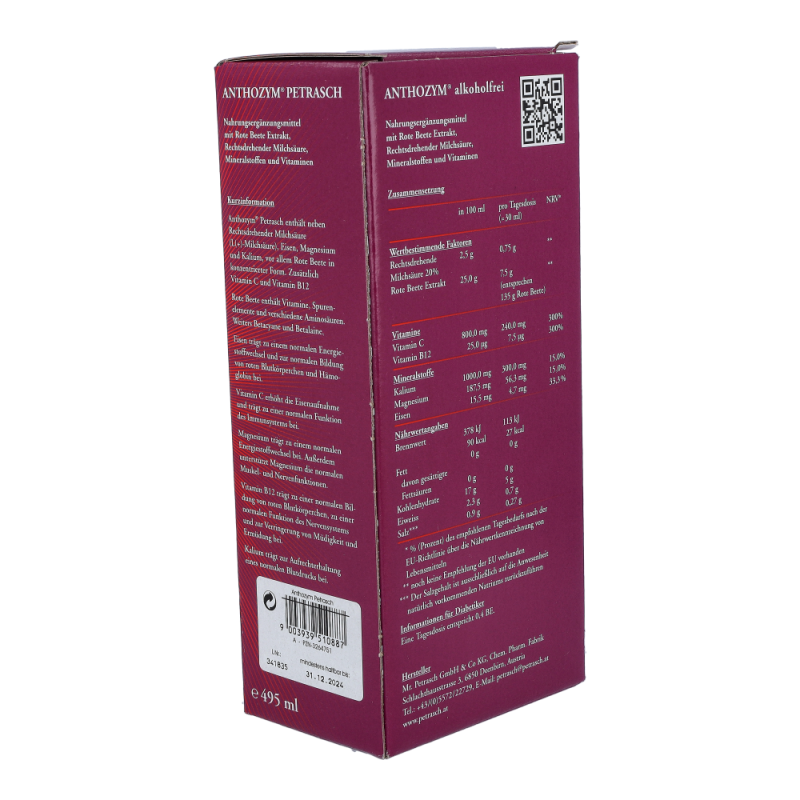 Petrasch Anthozym Saft alkoholfrei 495 ml