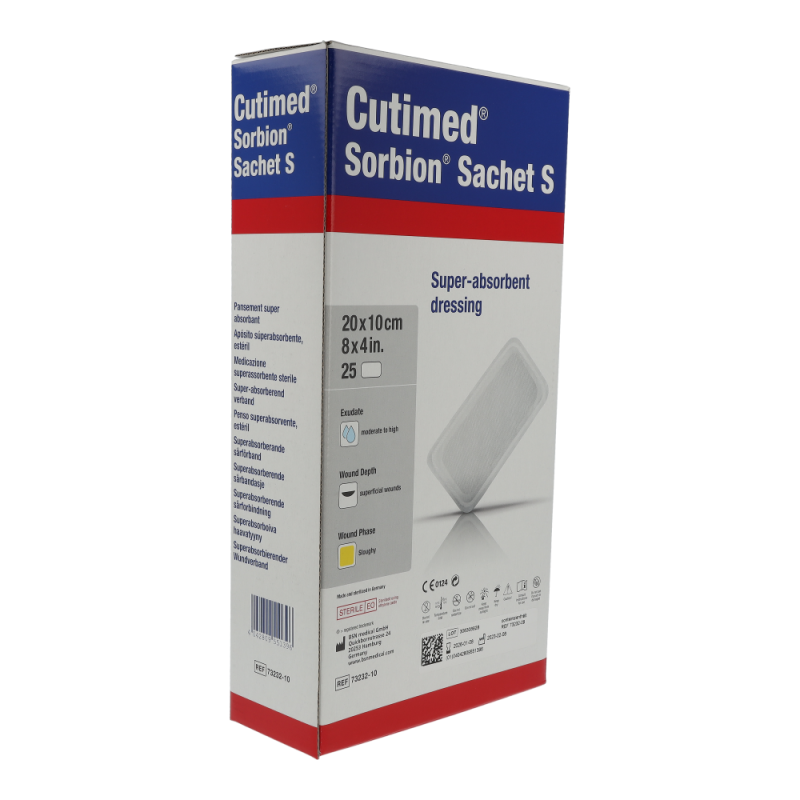 Cutimed Sorbion Sachet S Wundauflage 25 Stk. 20 x 10 cm
