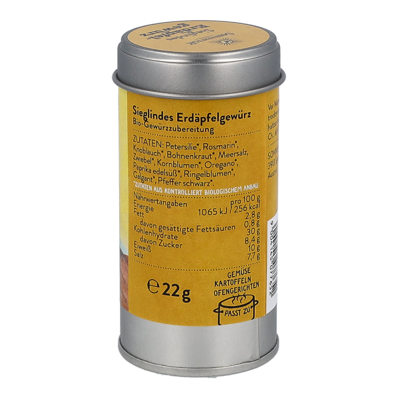 Sonnentor Sieglindes Erdäpfelgewürz Streudose 22 g BIO