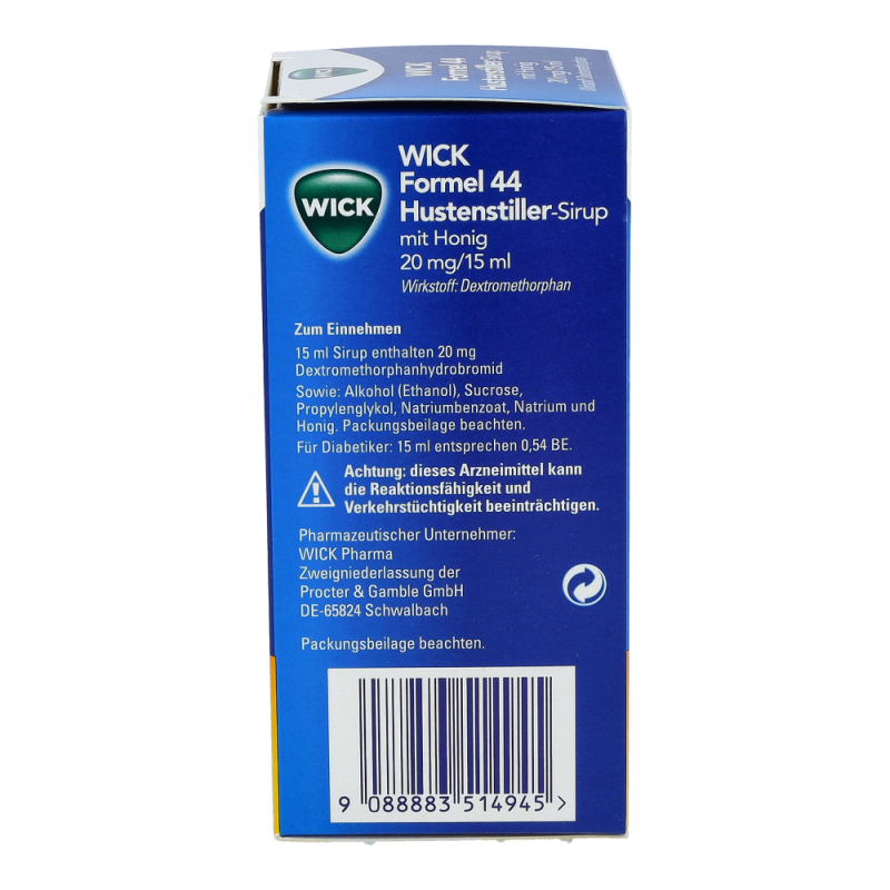 WICK Formel 44 Hustenstiller-Sirup mit Honig 20 mg/15 ml 120 ml