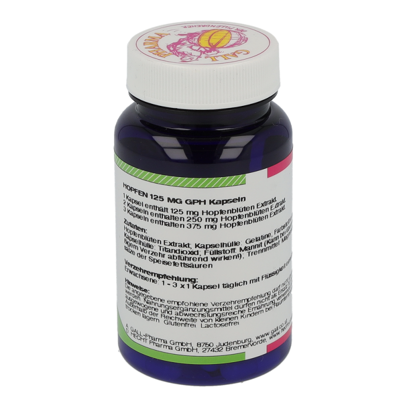 Gall Pharma HOPFEN 125mg Kapseln bei Schlaf- & Einschlafstörungen – 60 Stk