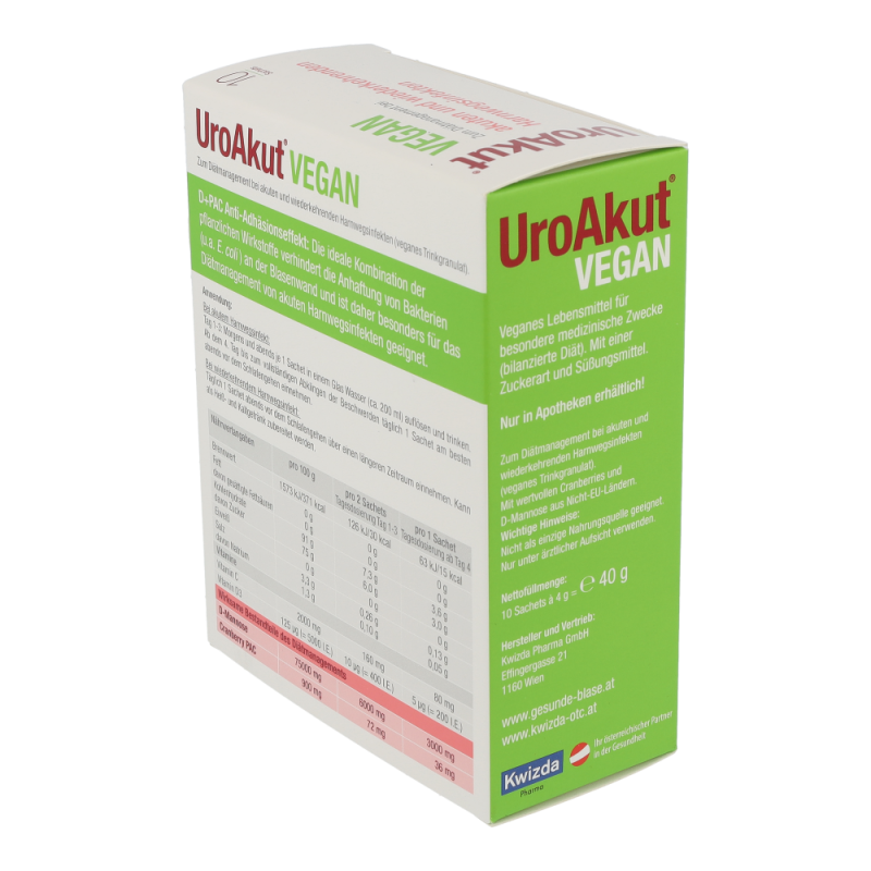 UroAkut vegan Granulat D-Mannose plus Cranberry