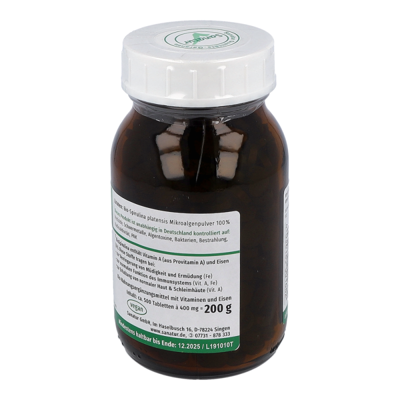 Sanatur Bio Spirulina Tabletten 400 mg 500 Stk.