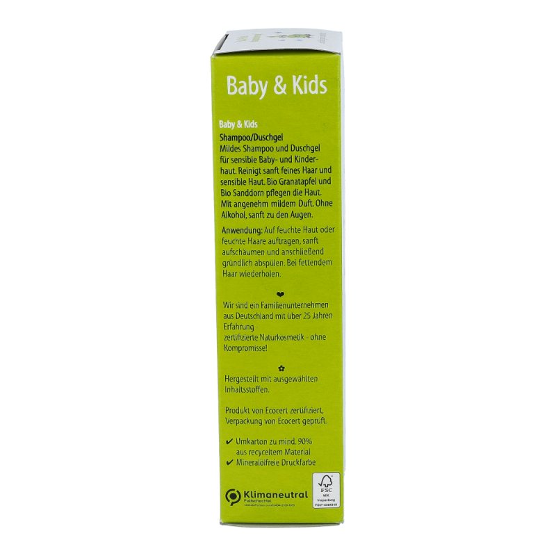 Eco Baby Shampoo Granatapfel und Sanddorn 200 ml