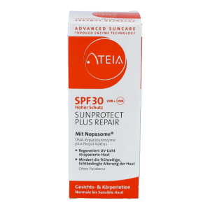 ATEIA® SPF 30 SUNPROTECT PLUS REPAIR, 2% Nopasome® – Gesicht & Körper Lotion, für Normale bis Sensible Haut