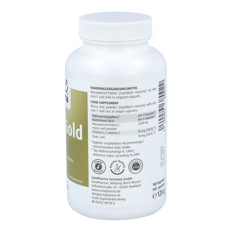 ZeinPharma Maca Gold 570 mg Kapseln 180 Stk.