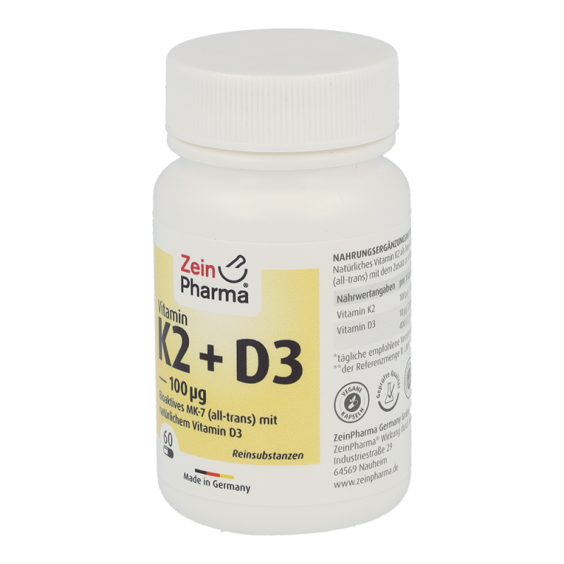 ZeinPharma VITAMIN K2 + MENACHINON – 7 100µg – 60 Stk