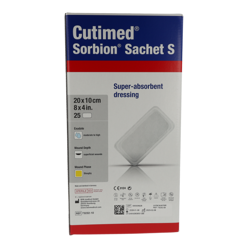 Cutimed Sorbion Sachet S Wundauflage 25 Stk. 20 x 10 cm