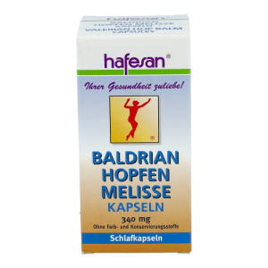 Hafesan Baldrian – Hopfen – Melissen Kapseln für tiefen Schlaf
