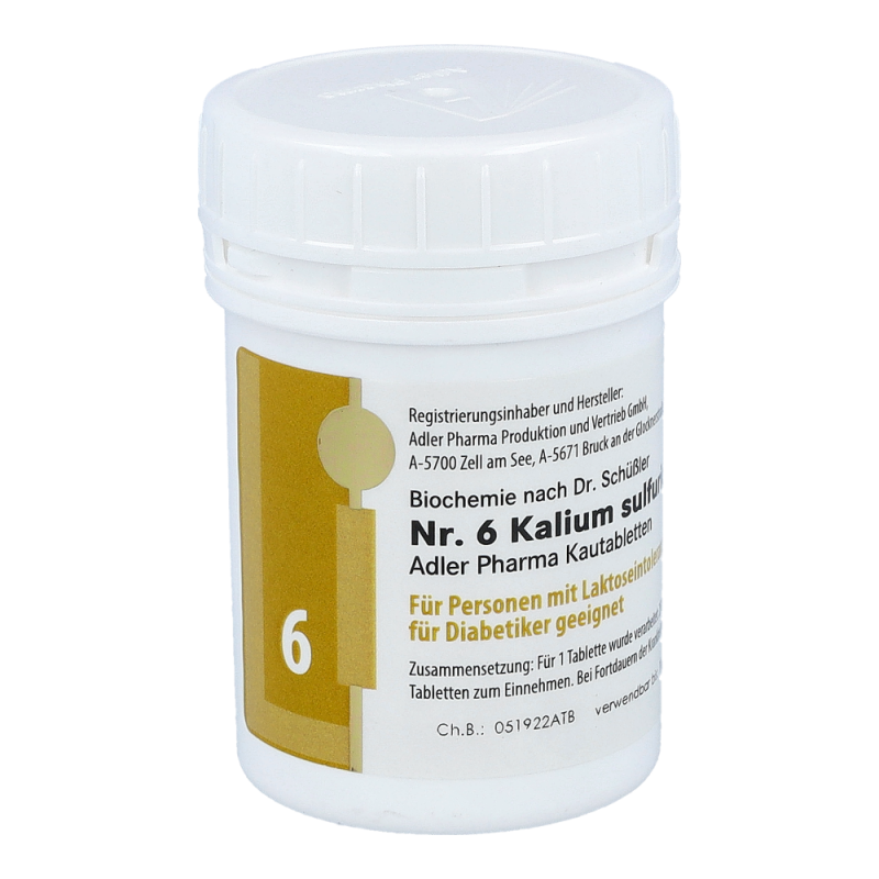 Schüßler Nr. 6 Kalium sulfuricum D6 Kautabletten 100 g