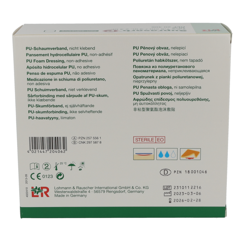 Suprasorb P PU-Schaumverband nicht klebend 10 Stk. 7,5