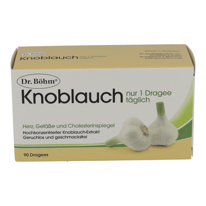 Dr. Böhm Knoblauch nur 1 Dragee täglich