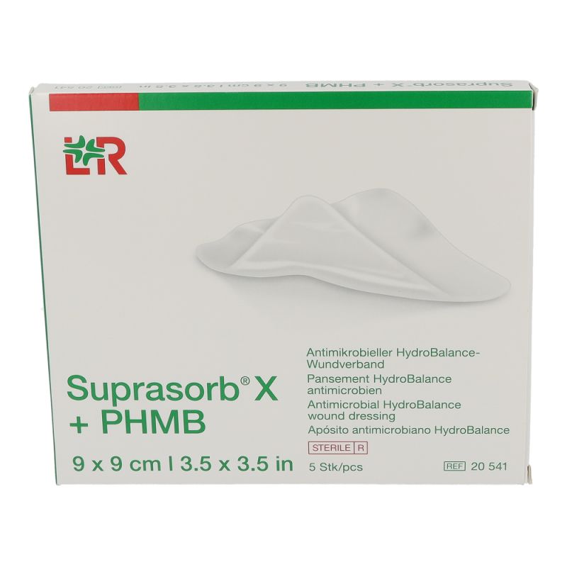 Suprasorb X PHMB Kompresse 5 Stk. 9 x 9 cm