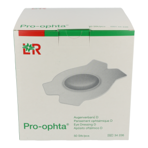 Pro Ophta Augenverband 50 Stk. D 72 x 100 mm