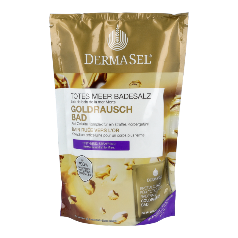 Dermasel exklusiv Totes Meer Badesalz Goldrausch 400 ml