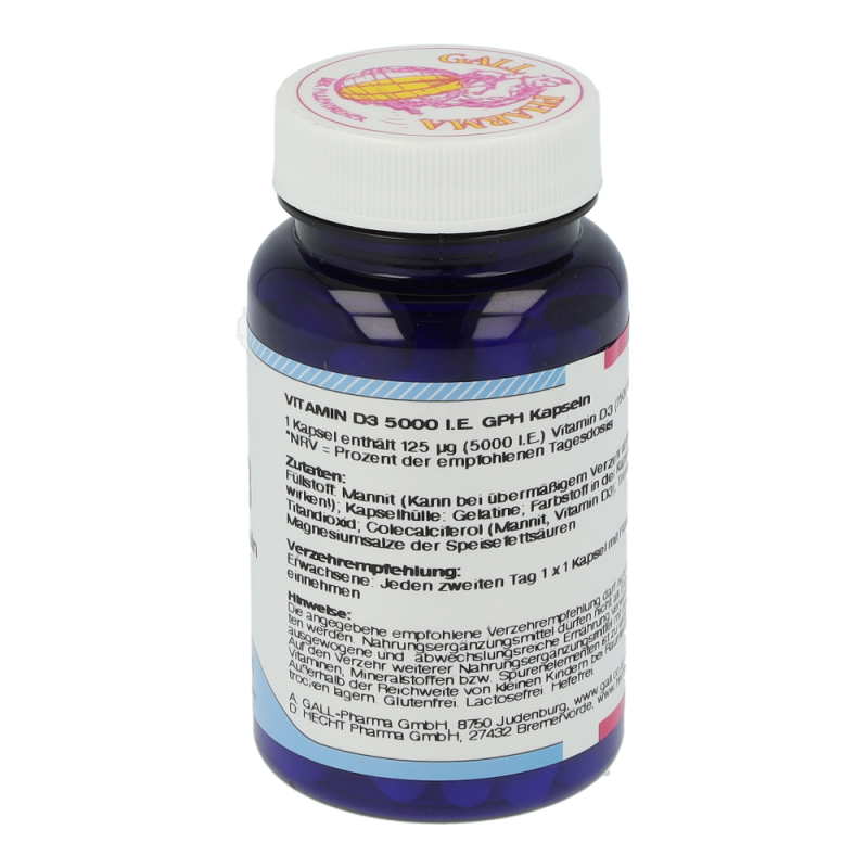 Gall Pharma Vitamin D3 5.000 I.E. Kapseln 90 Stk.