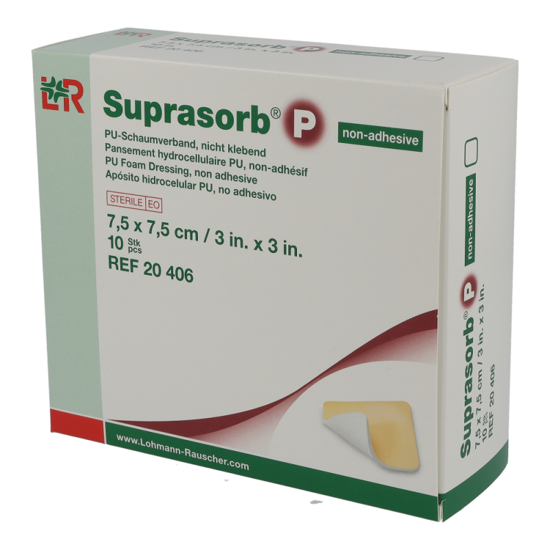 Suprasorb P PU-Schaumverband nicht klebend 10 Stk. 7,5