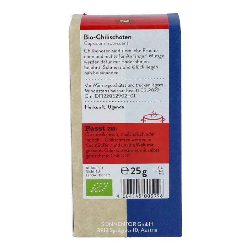 Sonnentor Chilischoten feuerscharf 25g BIO