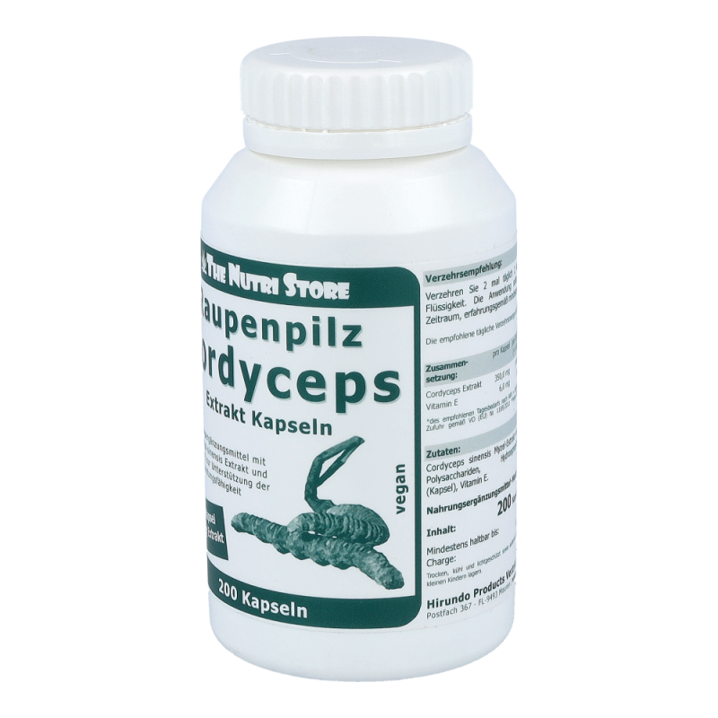 Raupenpilz Kapseln Extrakt Codyceps 200 Stk.