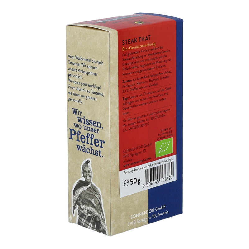 Sonnentor Steak That Grillgewürz Packung 50 g BIO