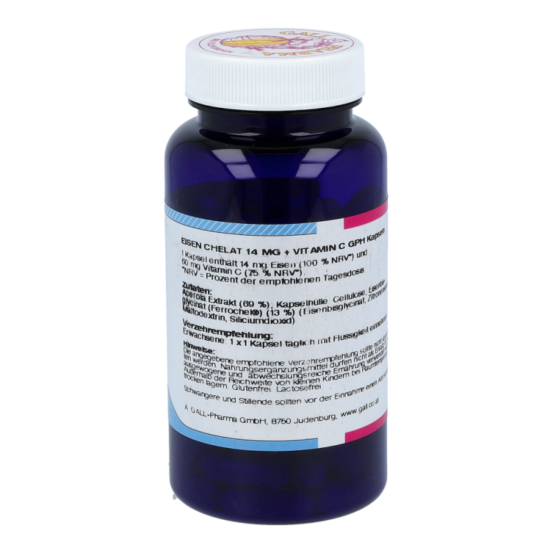 Eisen Chelat 14mg plus Vitamin C Kapseln