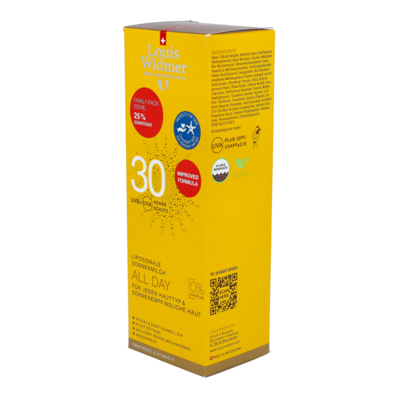 Louis Widmer All Day LSF 30 Family-Pack unparfümiert 200 ml